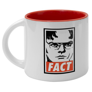 Dunder Mifflin FACT, Κούπα κεραμική 400ml Λευκή/Κόκκινη