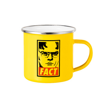 Dunder Mifflin FACT, Yellow Enamel Metallic Cup 360ml