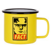 Metallic enamel MATT Yellow cup 360ml