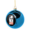 Blue Christmas tree ball ornament 8cm