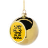 Golden Christmas tree ball ornament 8cm