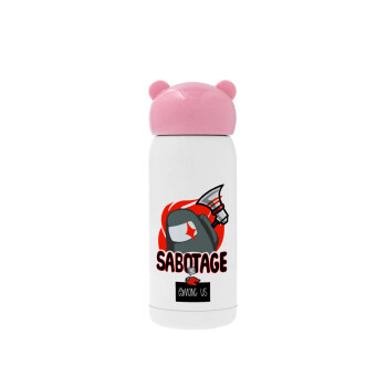 Among US Sabotage, Pink stainless steel thermal flask, 320ml