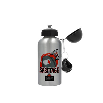 Among US Sabotage, Metallic water jug, Silver, aluminum 500ml