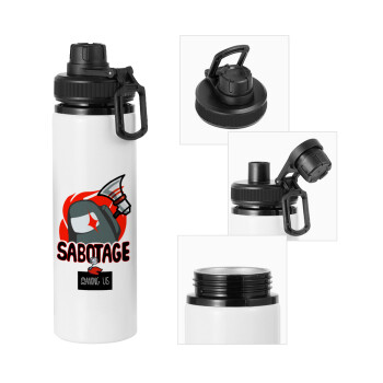 Among US Sabotage, Metal water bottle with safety cap, aluminum 850ml