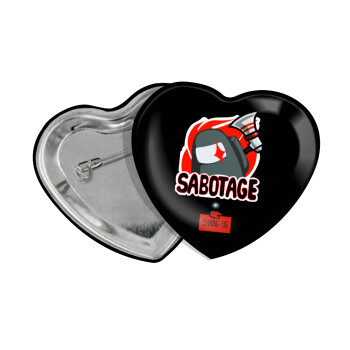 Among US Sabotage, Κονκάρδα παραμάνα καρδιά (57x52mm)
