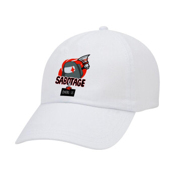Among US Sabotage, Καπέλο Ενηλίκων Baseball Λευκό 5-φύλλο (POLYESTER, ΕΝΗΛΙΚΩΝ, UNISEX, ONE SIZE)