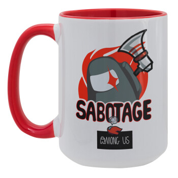 Among US Sabotage, Κούπα Mega 15oz, κεραμική Κόκκινη, 450ml