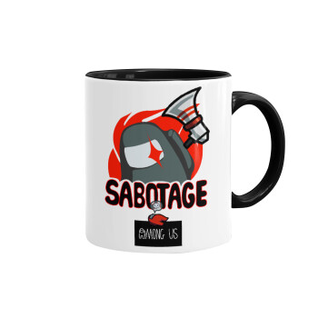 Among US Sabotage, Mug colored black, ceramic, 330ml
