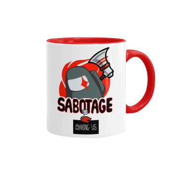Among US Sabotage, Mug colored red, ceramic, 330ml