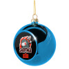 Blue Christmas tree ball ornament 8cm