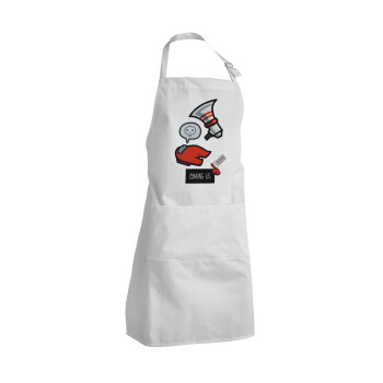 Among US Shhhh!!!, Adult Chef Apron (with sliders and 2 pockets)