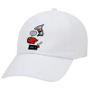 Adult Baseball Cap White 5-panel (POLYESTER, ADULT, UNISEX, ONE SIZE)