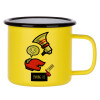 Metallic enamel MATT Yellow cup 360ml