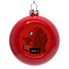 Red Christmas tree ornament bauble 8cm