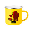 Yellow Enamel Metallic Cup 360ml