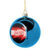 Blue Christmas tree ball ornament 8cm