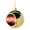 Golden Christmas tree ball ornament 8cm