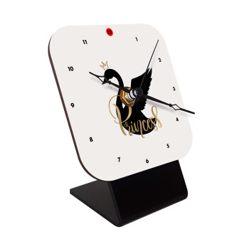 Swan Princess, Επιτραπέζιο ρολόι ξύλινο με δείκτες (10cm)
