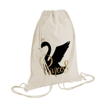 Swan Princess, Backpack bag GYMBAG natural (28x40cm)