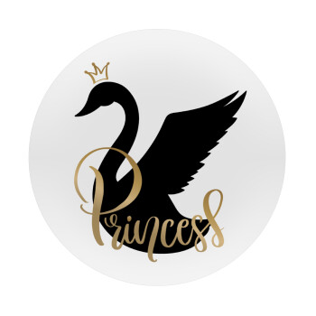 Swan Princess, Mousepad Round 20cm