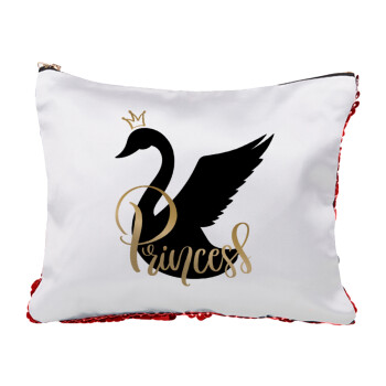 Swan Princess, Red sequin cosmetic bag