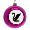 Purple Christmas tree ornament bauble 8cm