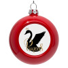 Red Christmas tree ornament bauble 8cm