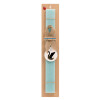 Easter Set, wooden keychain & aromatic flat Easter candle (30cm) (TURQUOISE)