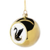 Golden Christmas tree ball ornament 8cm