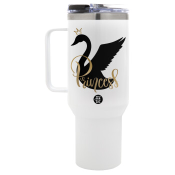 Swan Princess, Mega Tumbler με καπάκι, διπλού τοιχώματος (θερμό) 1,2L