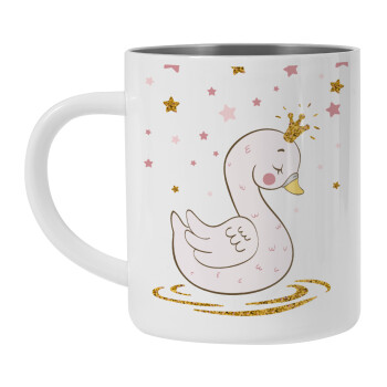 Crowned swan, Mug Stainless steel double wall 450ml