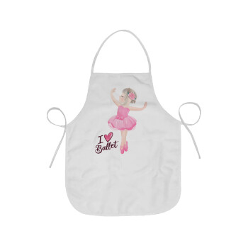 I Love Ballet, Chef Apron Short Full Length Adult (63x75cm)