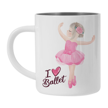 I Love Ballet, Mug Stainless steel double wall 450ml