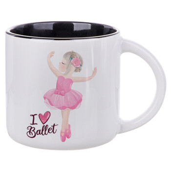 I Love Ballet, Κούπα κεραμική 400ml Λευκή/Μαύρη