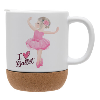 I Love Ballet, Ceramic coffee mug Cork (MAT), 330ml (1pcs)