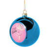 Blue Christmas tree ball ornament 8cm