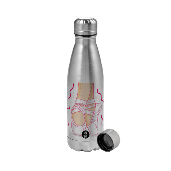 Πουεντ, Metallic water bottle, stainless steel, 750ml