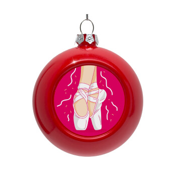 Πουεντ, Red Christmas tree ornament bauble 8cm