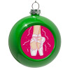 Green Christmas tree ornament bauble 8cm