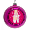 Purple Christmas tree ornament bauble 8cm