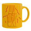 Ceramic coffee mug yellow, 330ml