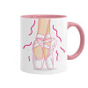 Mug colored pink, ceramic, 330ml