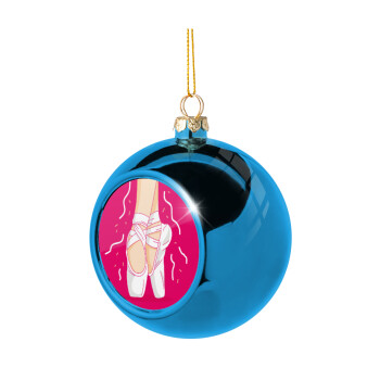 Πουεντ, Blue Christmas tree ball ornament 8cm