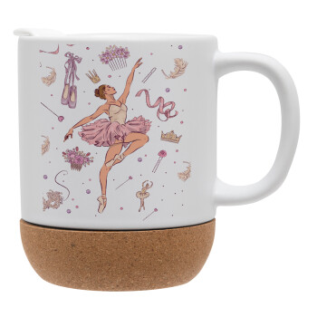 Ballet Dancer, Ceramic coffee mug Cork (MAT), 330ml (1pcs)