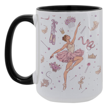 Ballet Dancer, Κούπα Mega 15oz, κεραμική Μαύρη, 450ml