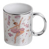 Mug ceramic, silver mirror, 330ml