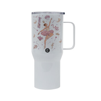 Ballet Dancer, Mega Stainless steel Tumbler with lid, double wall 750L