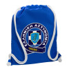 Backpack pouch GYMBAG Blue, with pocket (40x48cm) & thick cords