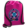 Backpack pouch GYMBAG Fuchsia, with pocket (40x48cm) & thick cords