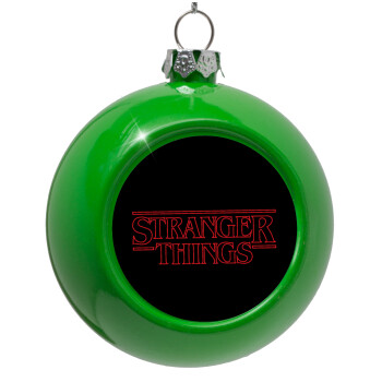 Stranger Things Logo, Green Christmas tree ornament bauble 8cm